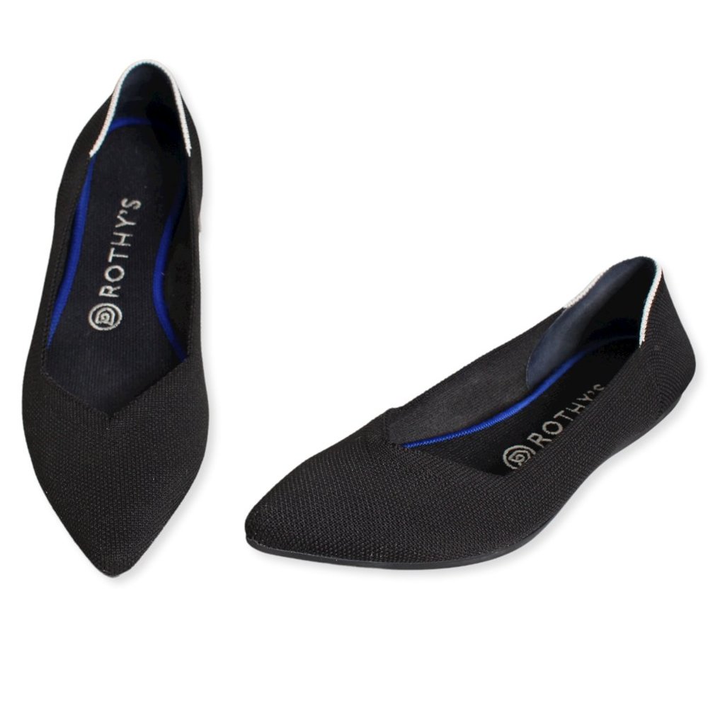 Rothy's The Point Pointed Toe Flats Black 8